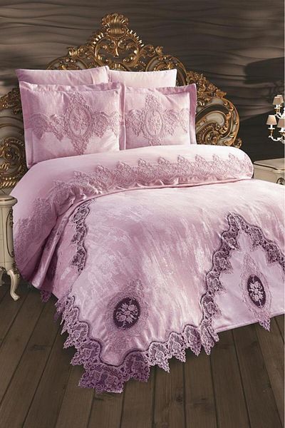 Çeyiz Diyarı Dilara Bridal Set - French Laced, Powder