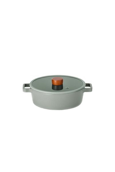 NEOFLAM Fika Cast Iron Gray 5 Piece Set (22cm Drn+24 Shallow Pan)