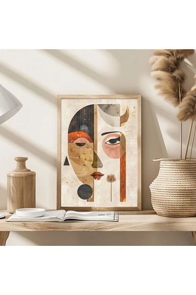 woodhomeworks Ξύλινο πλαίσιο 3 τεμαχίων αφηρημένος πίνακας για το σπίτι Σαλόνι Σαλόνι Υπνοδωμάτιο Διακόσμηση Μπαλκονιού Qmrc45