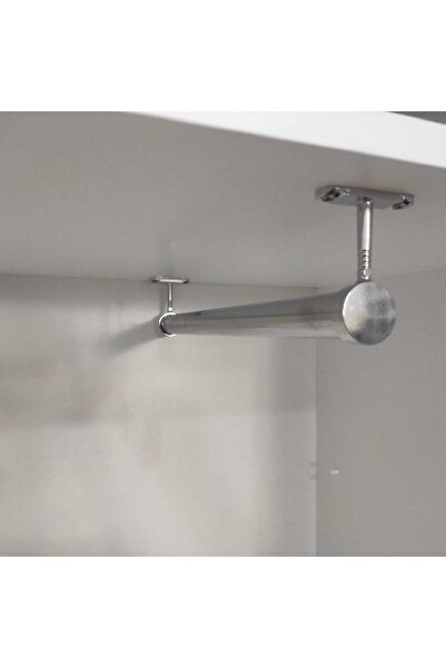 Genel Markalar Dolap Içi (55cm) Krom Yuvarlak Askı Borusu( Askı Borusu +flanş...