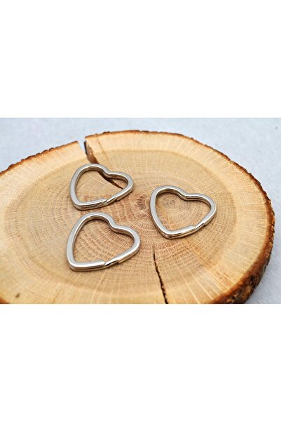 FlowerAksesuar 10 Adet - Kalp Anahtarlık, Anahtarlık Halkası, Anahtarlık Apar...