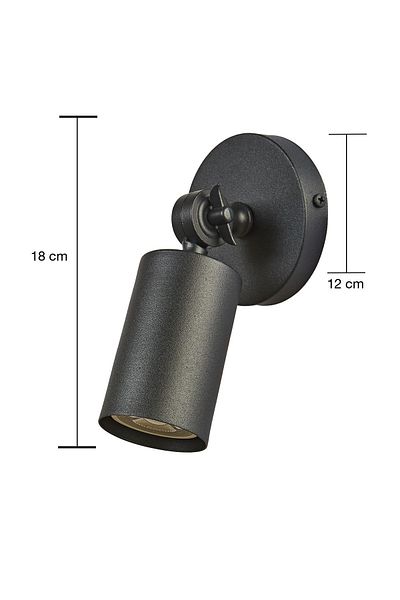 Bozyaka Aydınlatma Artur Single Decorative Matte Black Moving Wall Sconce (DAYLIGHT LED BULB INCLUDED!!!)