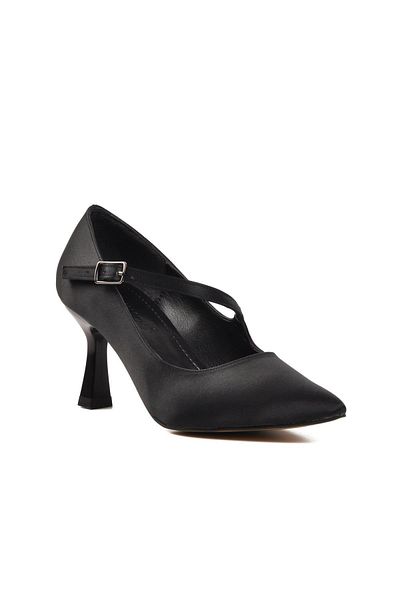 AYAKMOD 357094 Model Black Satin Women's Stiletto