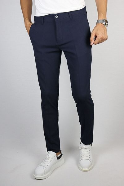 inpool Pantaloni pentru bărbați, cu croiala italiană, de înaltă calitate, din material elastic