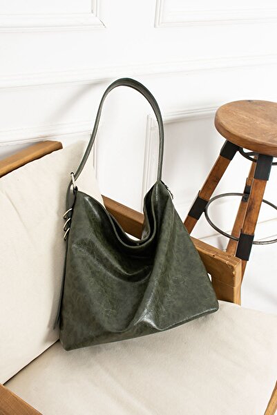 HONEY BAG Melo Model a Quality Khaki Women's Shoulder and Shoulder Bag