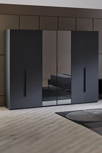 Enza Home Legato 6 Kapaklı Gardırop - Siyah