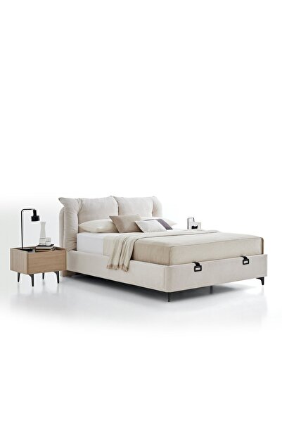 Enza Home Terra Başlıklı Baza 2'li Set - Krem