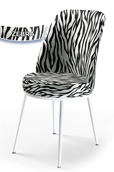 Canisa Concept Dexa Serisi Üst Kalite 1.sınıf Zebra Desen Metal, Beyaz Ayaklı...
