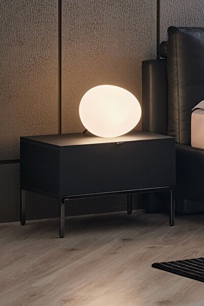 Enza Home Legato Modern Ahşap Komodin - Siyah