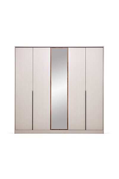 Enza Home Loreto 5 Kapaklı Gardrop - Kırık Beyaz