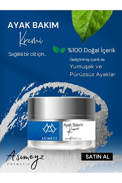 Asimeyz Softening Foot Care Cream 50 ml – Special Repairing and Moisturizing Effect for Heel Cracks