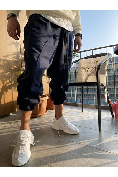 AUST JEANS Ανδρική φόρμα τύπου Navy Blue Shalwar