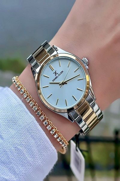 Daniel Klein New Season Stainless Steel Cord Women's Wristwatch + Bracelet Gift