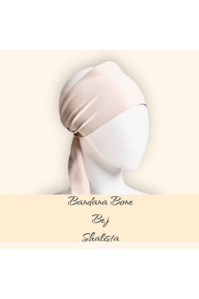 Shalista Buy 4 Pay 3 Band Bandana Lycra Viscose Cotton Flexible Tie Bonnet Beige Surprising Comfort