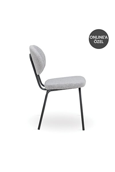 Enza Home Flabel Mutfak Sandalyesi - Koyu Gri