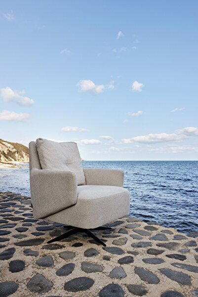 Enza Home Milan Berjer, Döner Ayak, Buklet - Krem