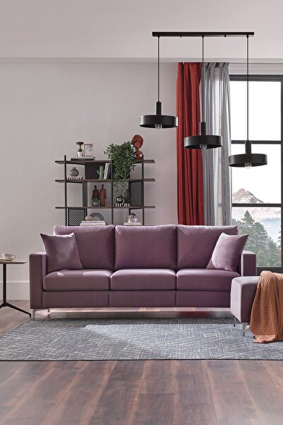 Enza Home Linea 3'lü Koltuk - Kahve, Antrasit