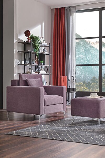 Enza Home Linea Berjer - Kahve, Antrasit