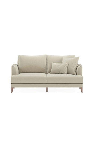 Enza Home Fiore 2'li Yataklı Koltuk, Tay Tüyü - Krem