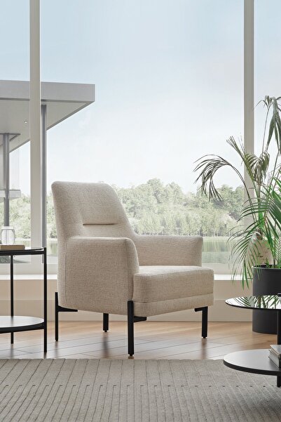 Enza Home Terra Berjer, Keten Dokulu - Beyaz