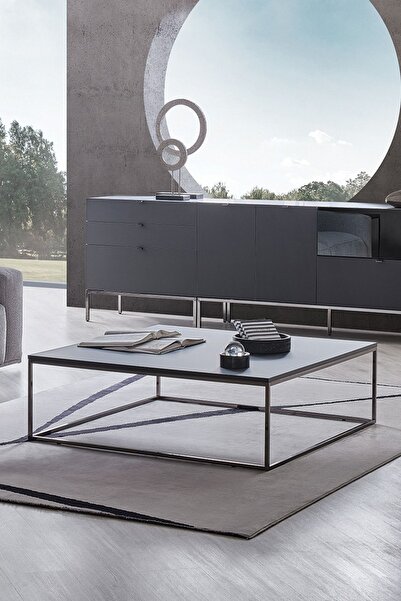 Enza Home Legato Kare Metal Orta Sehpa - Siyah