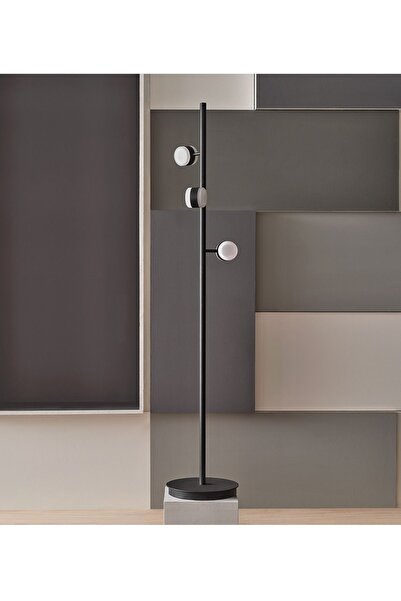 Enza Home Oblo Üçlü Lambader - Siyah