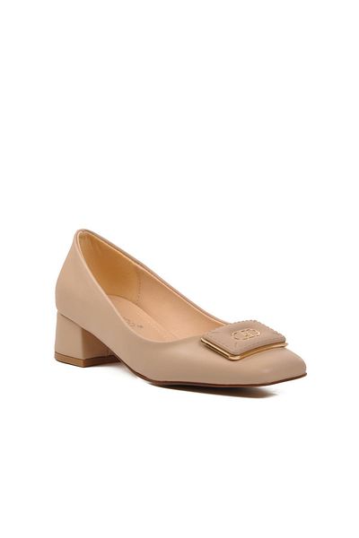 AYAKMOD 312240   Pantofi cu toc de damă model bej