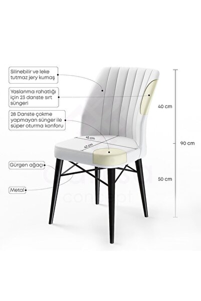 Canisa Concept Canisa Flex Serisi 1.sınıf Sandalye , Füme Sandalye , Siyah Gürgen Ayaklı