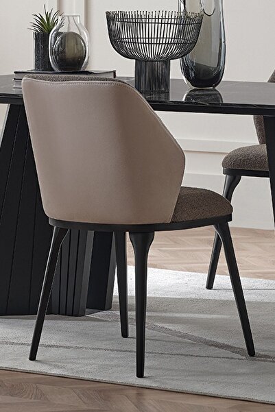 Enza Home Riga Yemek Odası Sandalyesi - Vizon