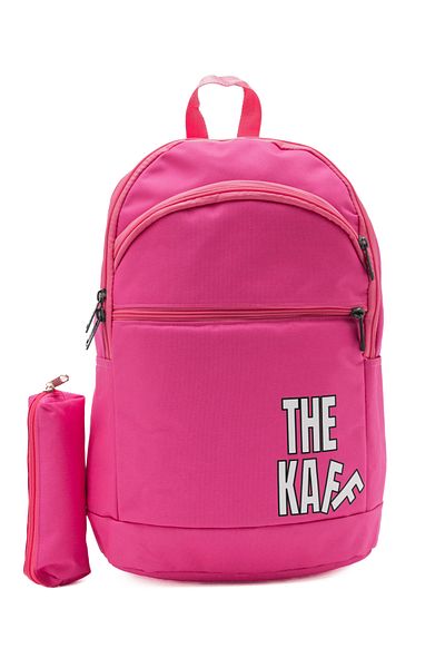KAFF 00511-Ροζ 4-Eye Laptop Functional School Backpack - Για αθλητικά ταξίδια με θήκη για στυλό και