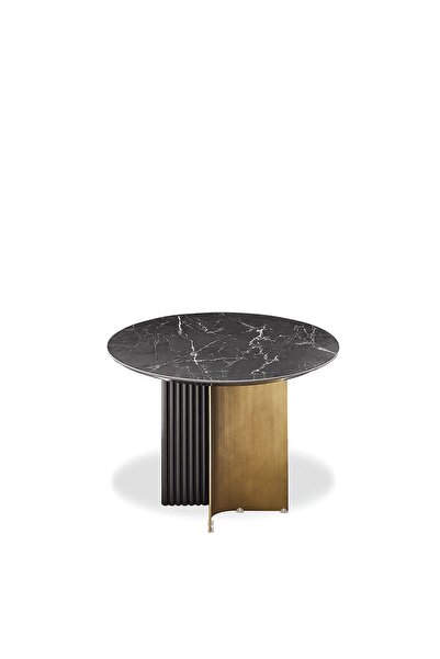 Enza Home Nassau Yan Sehpa - Seramik Üst Tabla