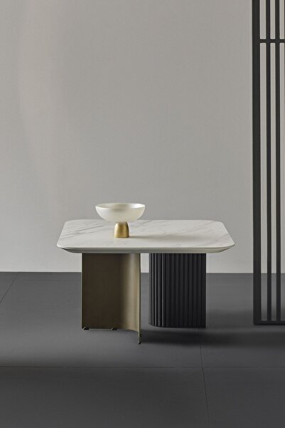 Enza Home Nassau Küçük Orta Sehpa - Seramik Üst Tabla