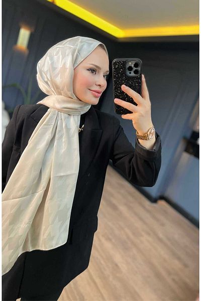 VALORSCARF ELEPHANT FEMALE SCRATCH PATTERN SILKY JACQUARD SHAL