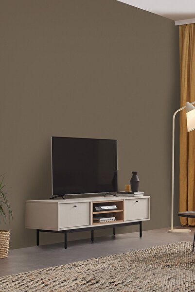 Enza Home Loreto Ayaklı Tv Sehpası - Kırık Beyaz