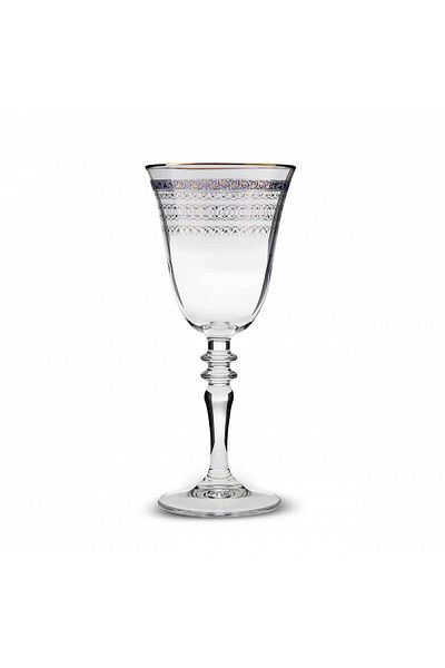 Karaca 6-Piece Century Republic Goblet Set with Blue Stickers