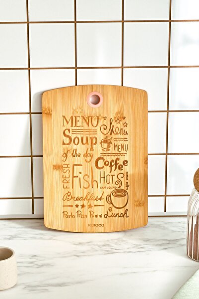 Karaca Mottolu Bambu Kesme Tahtası 28 cm