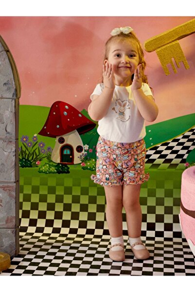 Alice Patterned T-shirt and Shorts Set