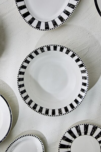 Karaca Checkered Porcelain Salad Bowl 23 Cm