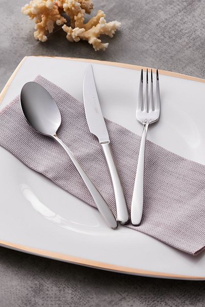 Karaca Alder Fork Spoon Knife Set 84 Pieces for 12 People
