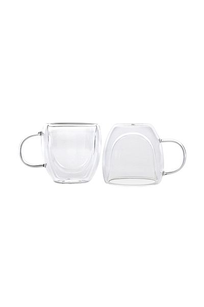 Karaca 150 ml 2-teiliges Borosilikatglas-Set - doppelseitig