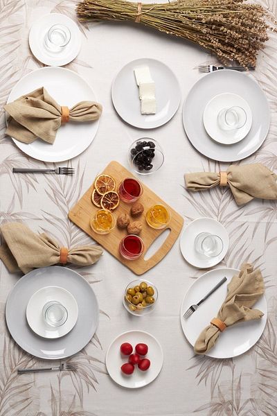 Karaca Darcy Gray 26 Piece Breakfast/Serving Set for 6 Persons