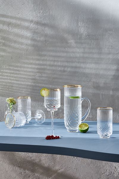 Karaca Gleam Gold 25 Piece 12-Person Glass Set