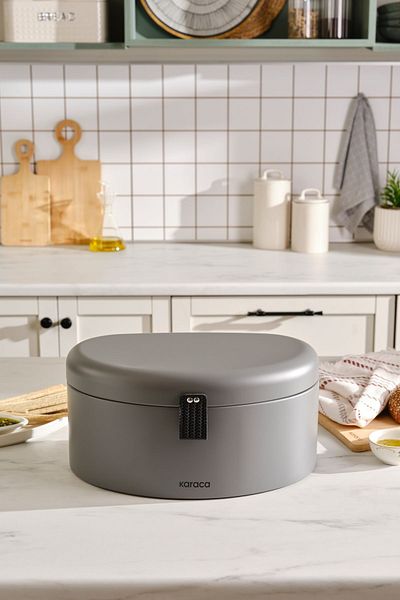 Karaca Gray Mensa Bread Box