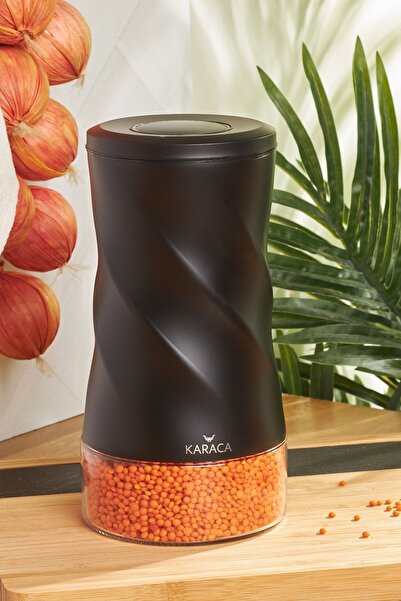 Karaca حاوية تخزين برطمان زجاجي أسود من توتوري - M