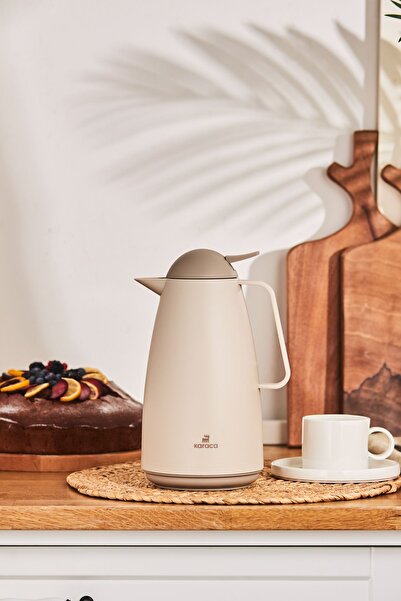 Karaca Stella Sızdırmaz Termos 1 Litre Bej