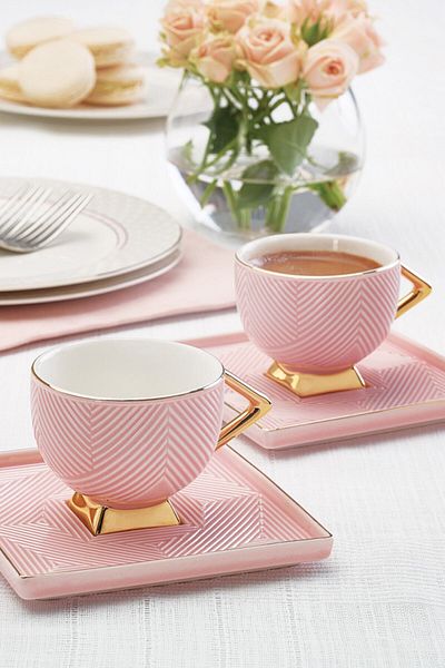 Karaca Art Deco 2 Personen Kaffeetassen-Set 80 ml
