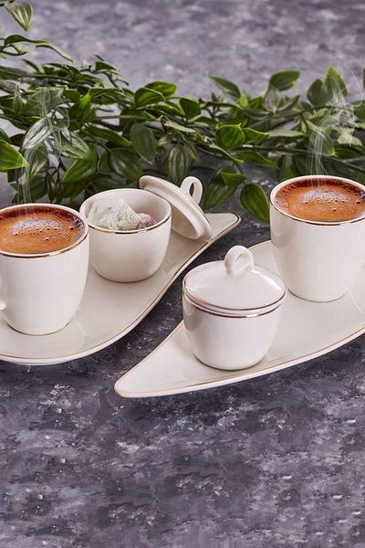 Karaca Leaf 2-Person Coffee Cup Set 70 ml