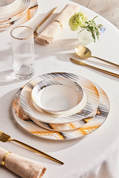 Karaca Elegance Bone Calidad 24 Parça 6 Kişilik Yemek Takımı