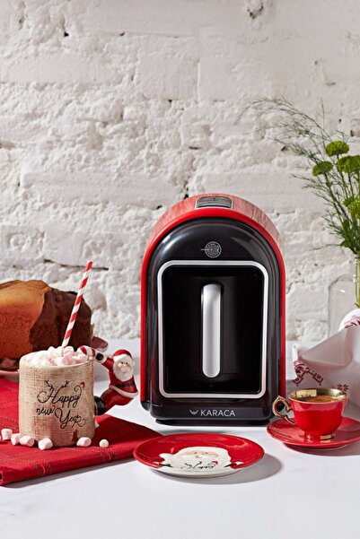 Karaca Turkish Coffee Machine with Milk - Memory Mod, Red