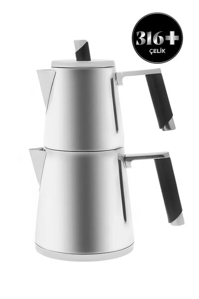 Karaca Powersteel 316 Çelik Indüksiyon Tabanlı Blend Large Çaydanlık Takımı